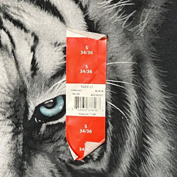 DXM Shirt Women's Small Black White Tiger Graphic Tee T-Shirt It's About The Art - Picture 5 of 8